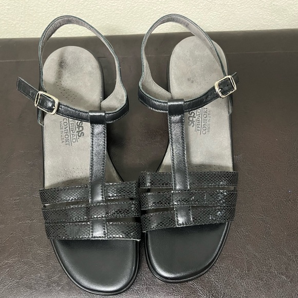SAS black snake Capri T-Strap Sandal size 10 - Picture 12 of 12